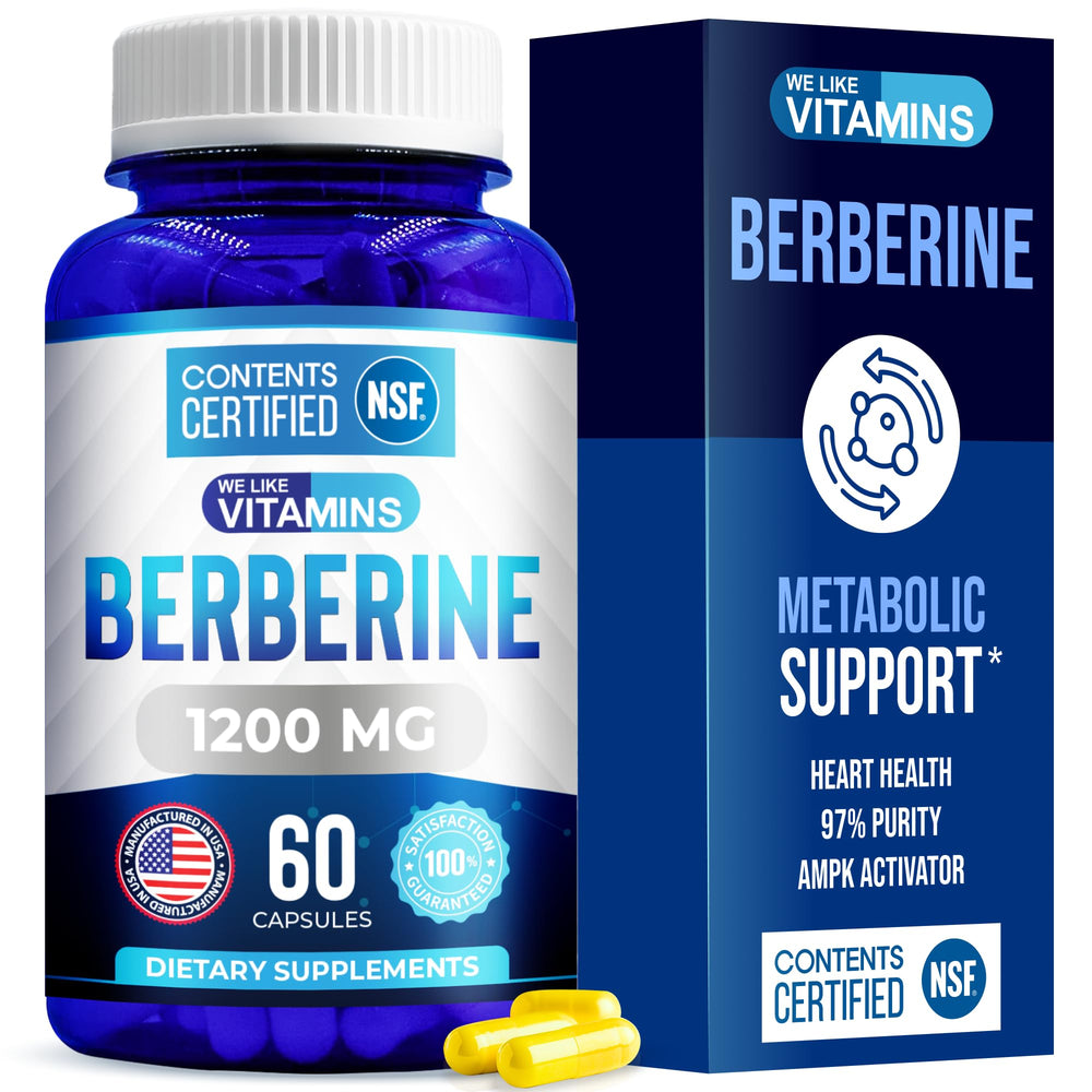 We Like Vitamins frasco frontal mostrando etiqueta y beneficio de calidad