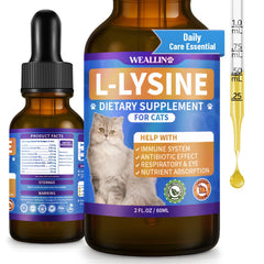 WEALLIN envase frontal L-lysine sabor pollo mostrando presentación y beneficio inmune