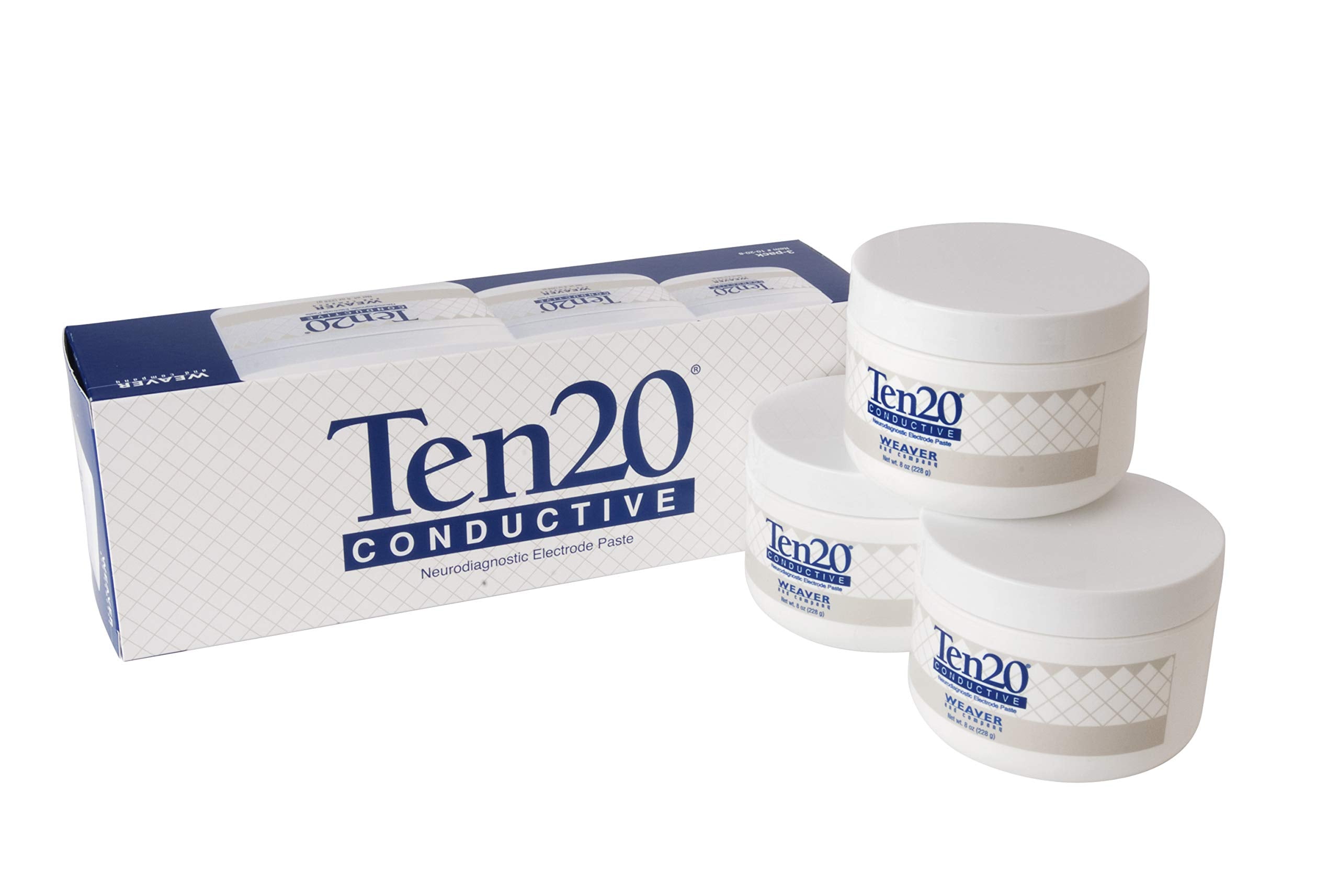 Weaver TEN20-8J envase frontal mostrando paquete de tres, beneficio: almacenamiento conveniente