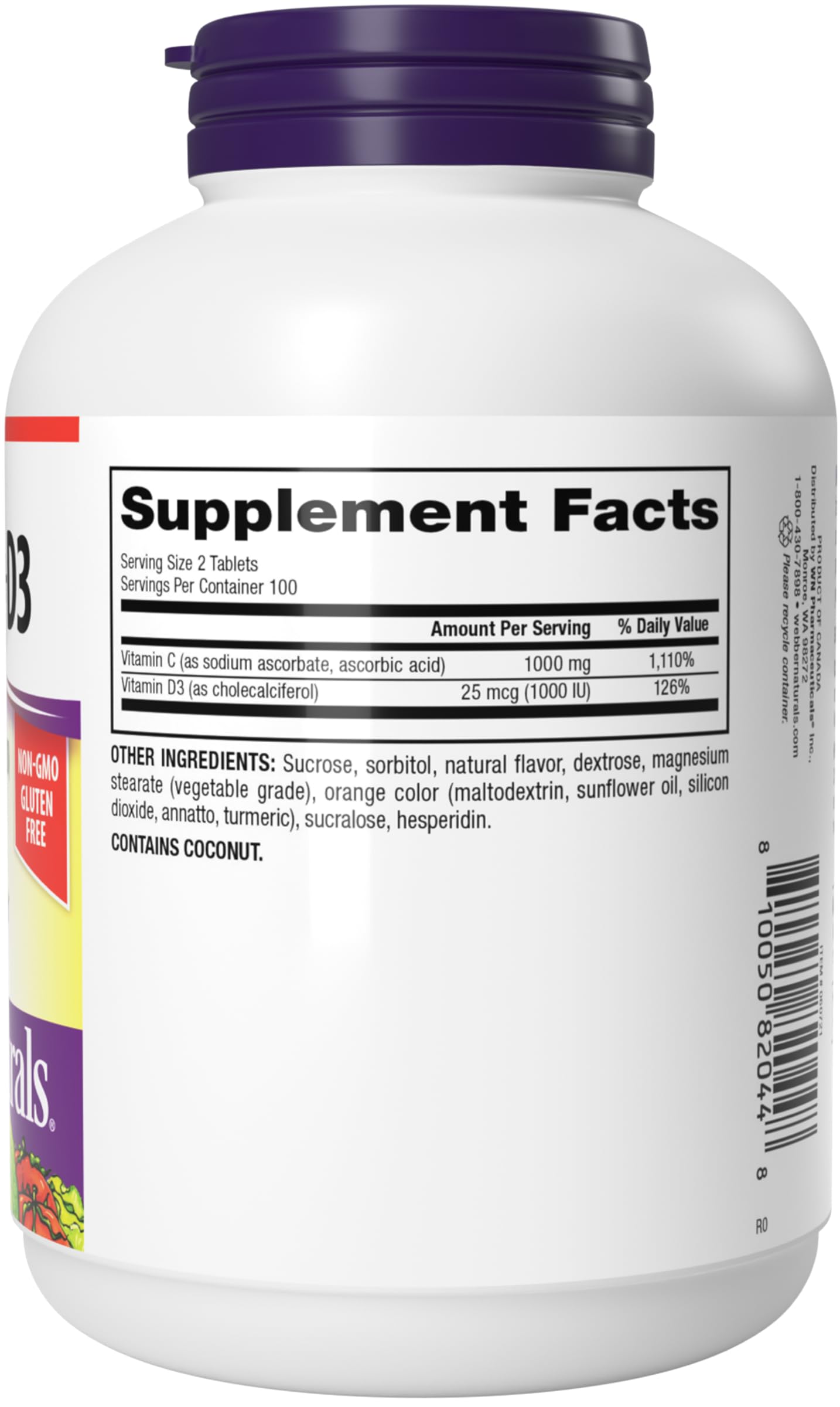 Webber Naturals escena lifestyle con naranja, sabor natural y frescura