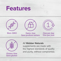 Webber Naturals detalle de cápsula, textura que facilita la deglución