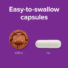 Webber Naturals cápsula en mano demostrando facilidad de ingestión