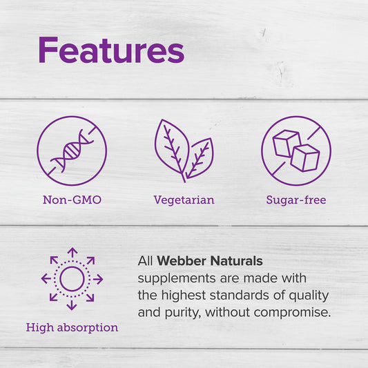Webber Naturals cápsulas en mano facilitan dosis diaria y conveniencia