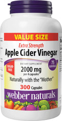 Webber Naturals envase frontal mostrando 300 cápsulas y beneficio de conveniencia