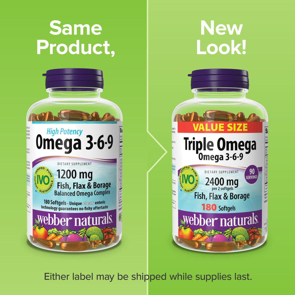 Webber Naturals etiqueta con información de ingredientes y pureza