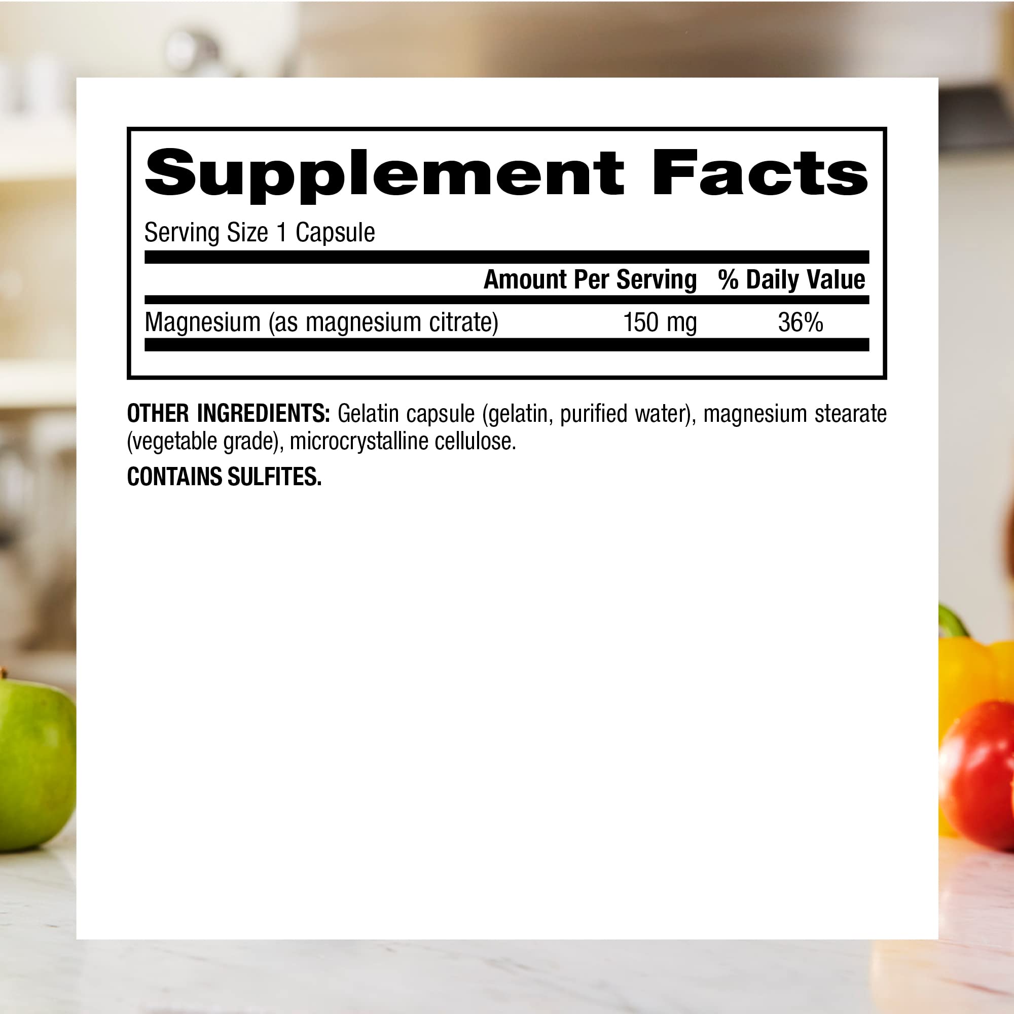 Webber Naturals etiqueta nutricional mostrando ingredientes y dosis