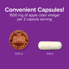 Webber Naturals cápsulas junto a regla para comparar tamaño
