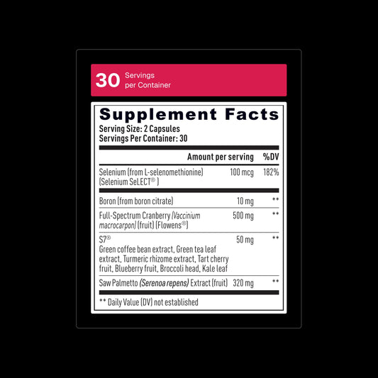 Weider etiqueta con lista de ingredientes clave y ventajas del producto