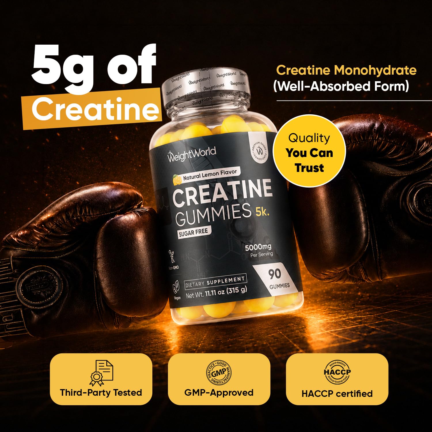 WeightWorld primer plano de textura de la gomita mostrando aspecto masticable y apetecible