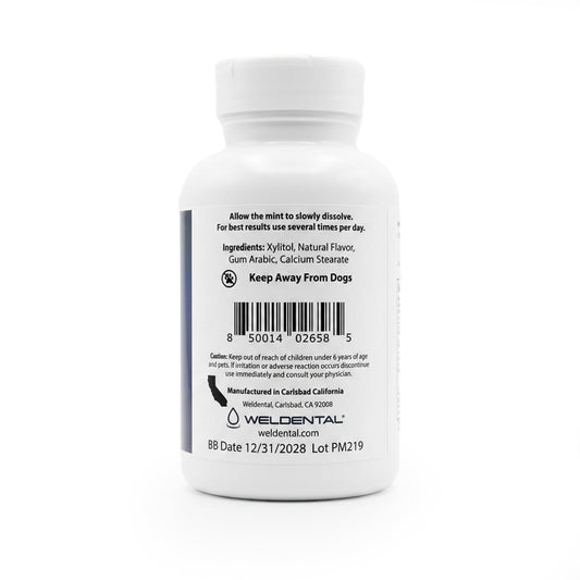WELdental primer plano de pastilla para ver textura y acabado