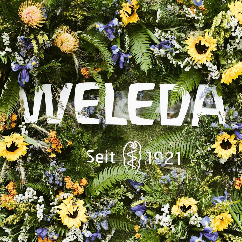 Weleda producto en ambiente de spa que evoca calma y bienestar