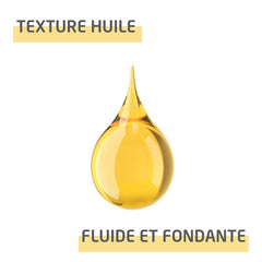 Weleda primer plano de la etiqueta de Arnica Massage Oil con información legible y natural