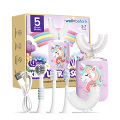Well Before frente del empaque unicornio mostrando beneficios para motivar cepillado
