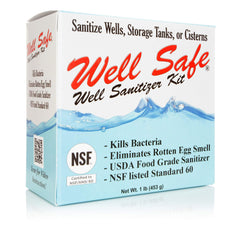 WELL SAFE frente del empaque mostrando el kit completo y beneficios