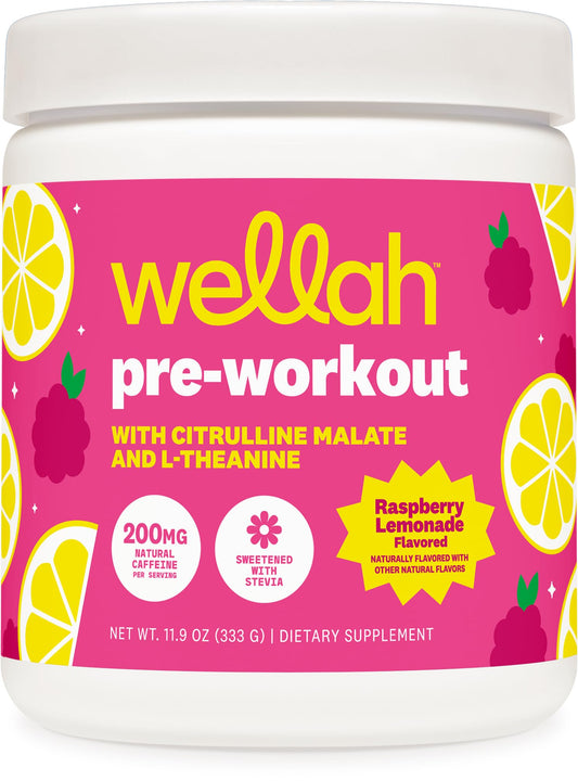 Wellah envase frontal Raspberry Lemonade mostrando 30 servicios y marca