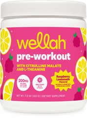 Wellah envase frontal Raspberry Lemonade mostrando 30 servicios y marca
