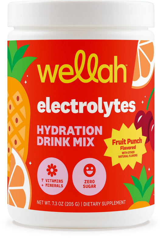Wellah envase frontal con 50 porciones, visual atractivo y práctico