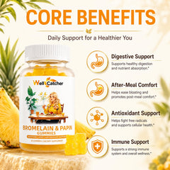 Wellcatcher primer plano de gomita resaltando sabor piña y conveniencia
