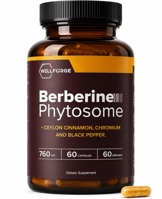 WellForge frente del envase que muestra la marca y beneficio de fórmula phytosome