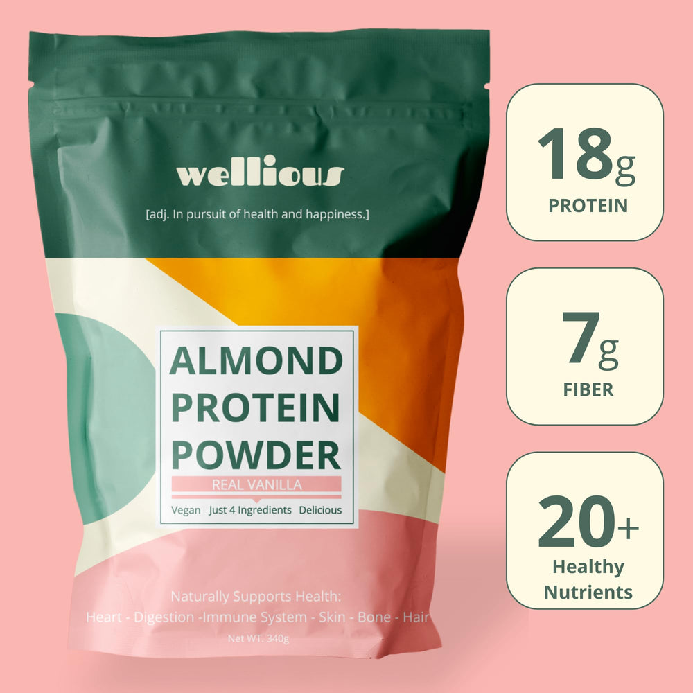 wellious batido de vainilla en vaso servido rápido y nutritivo