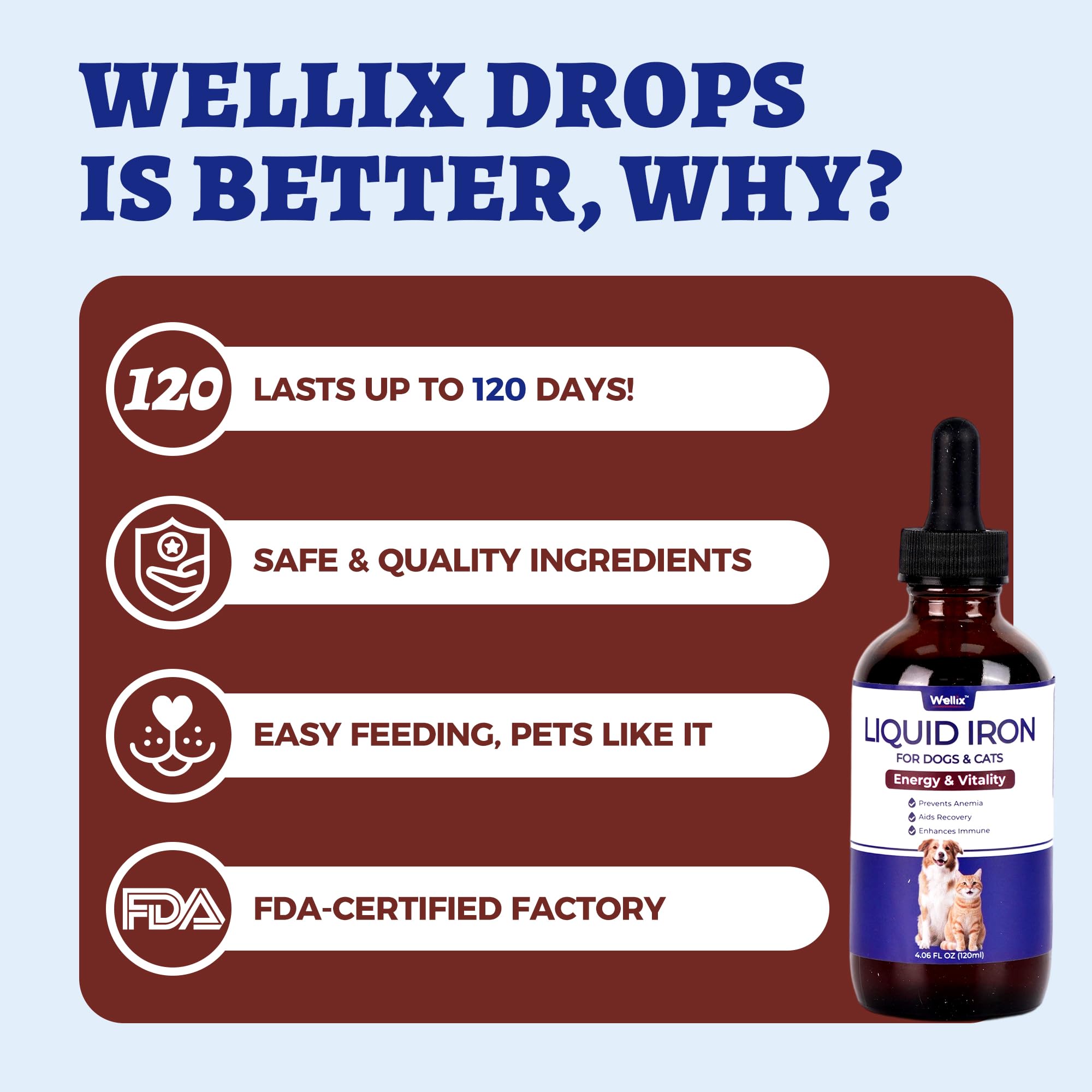 Wellix administrado a perro pequeño, apoyo nutricional para energía y vitalidad