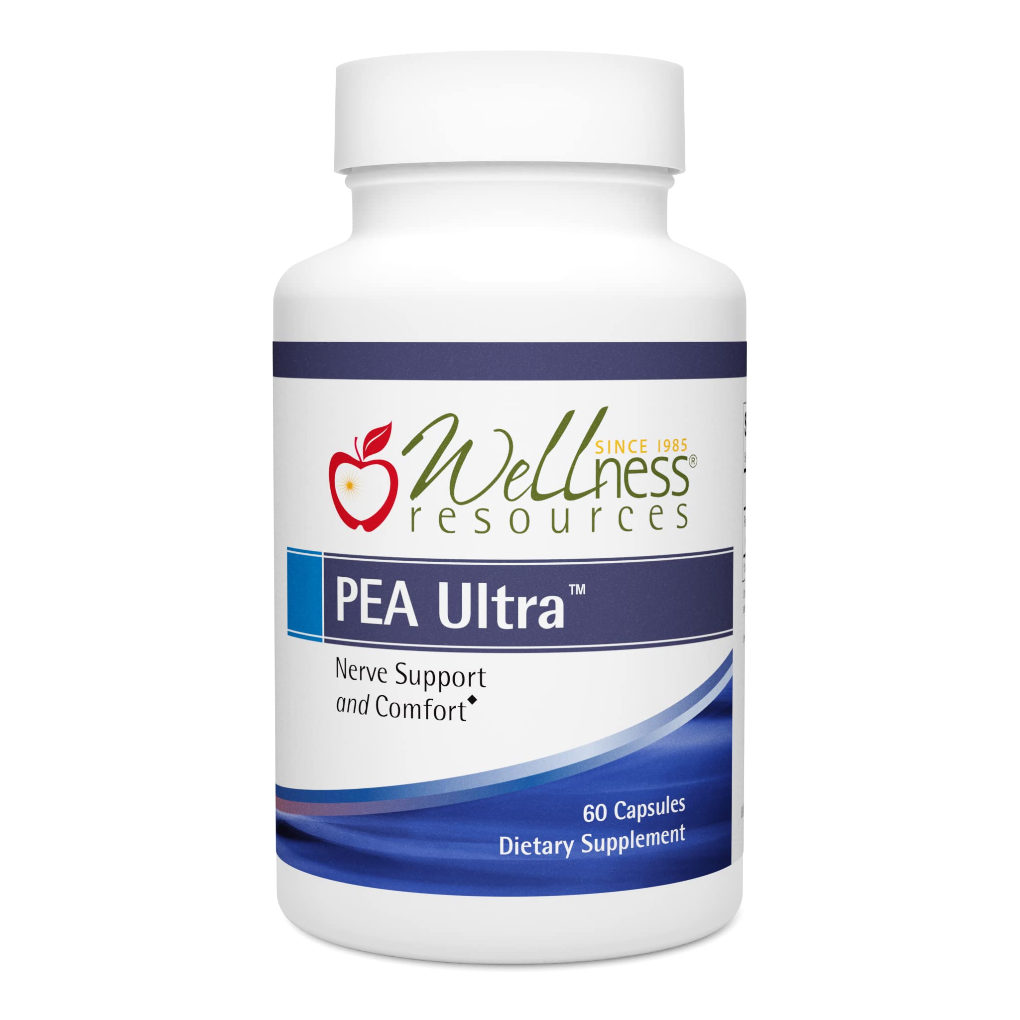 Wellness Resources envase frontal mostrando PEA Ultra y beneficios claros