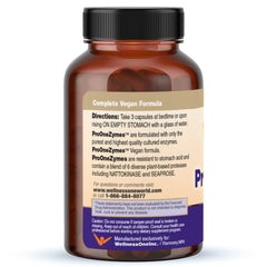 Brand logo on WellnessOne ProOneZyme bottle reinforcing product identity.