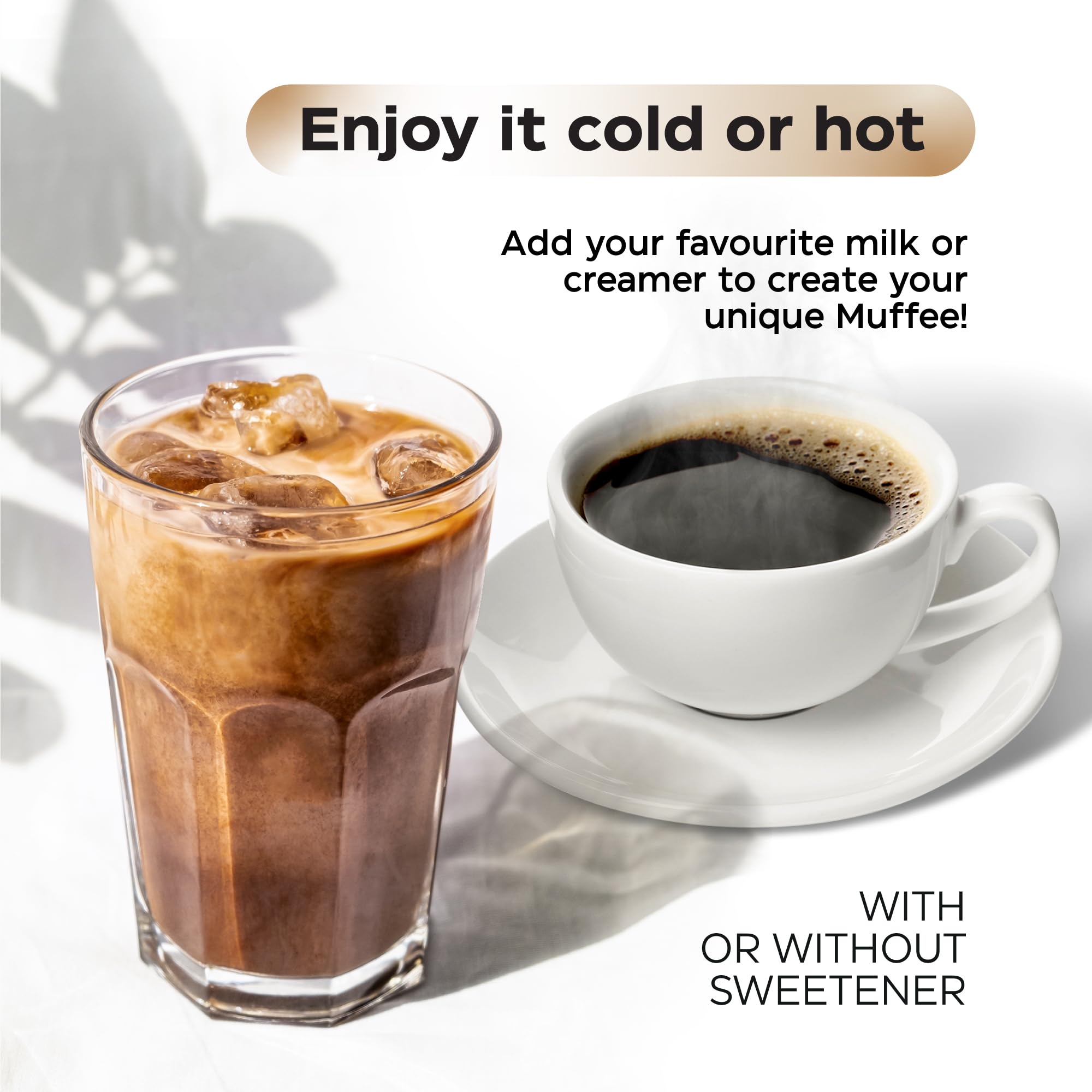 Wellneum cucharada medida con porción de 9 hongos y café