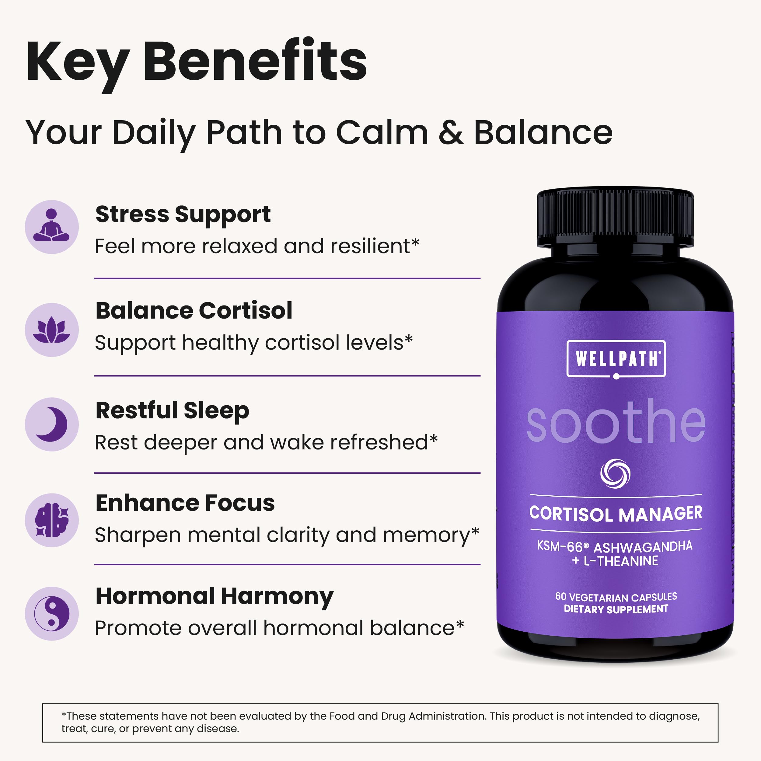 WellPath cápsulas Soothe en primer plano mostrando calidad y tamaño