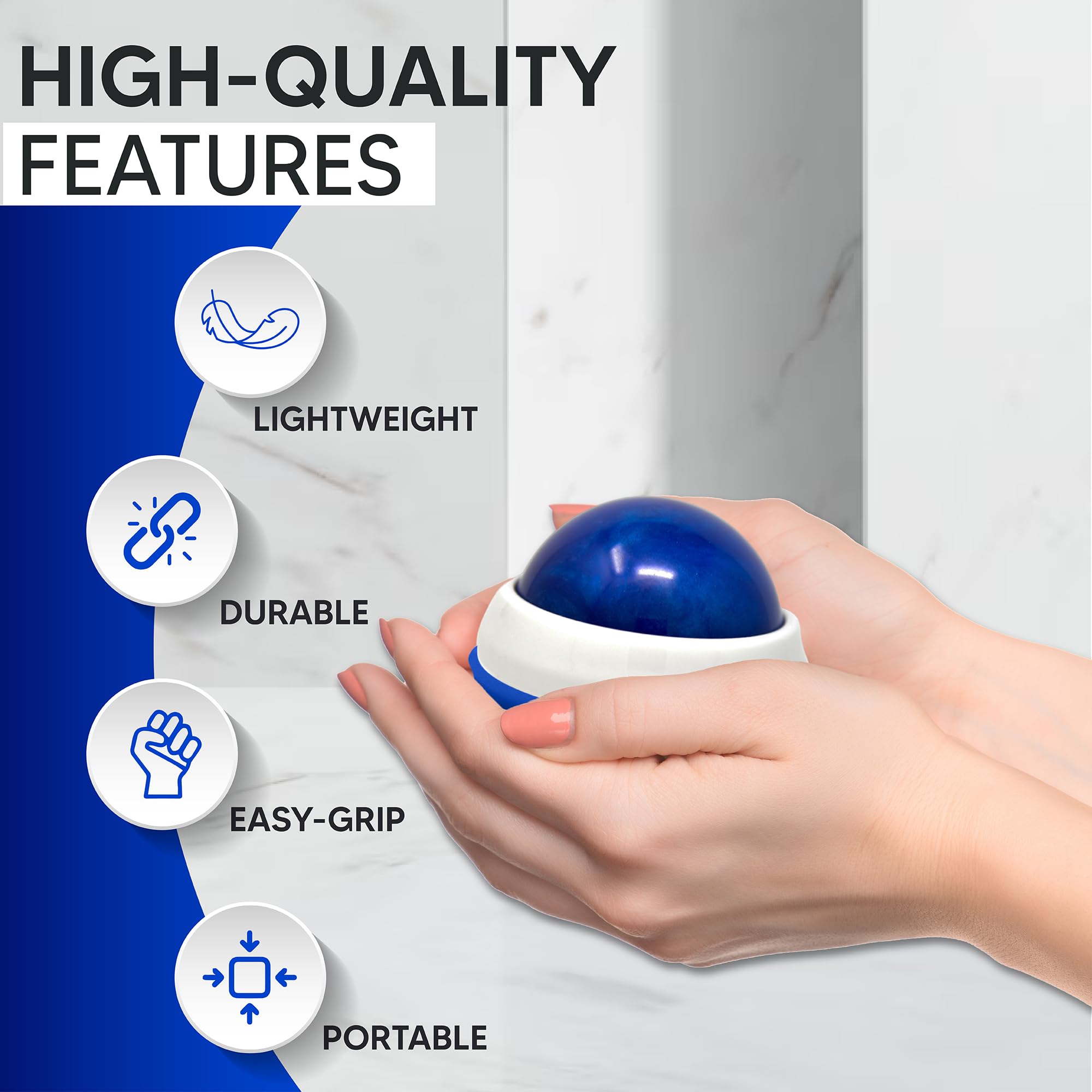 WellSmart Pro comparación de tamaño con una mano para ver portabilidad