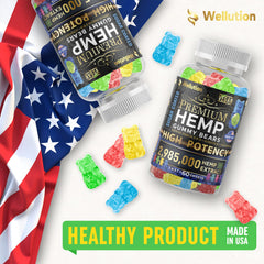 WELLUTION gomitas en plato junto a frutas demostrando sabor natural