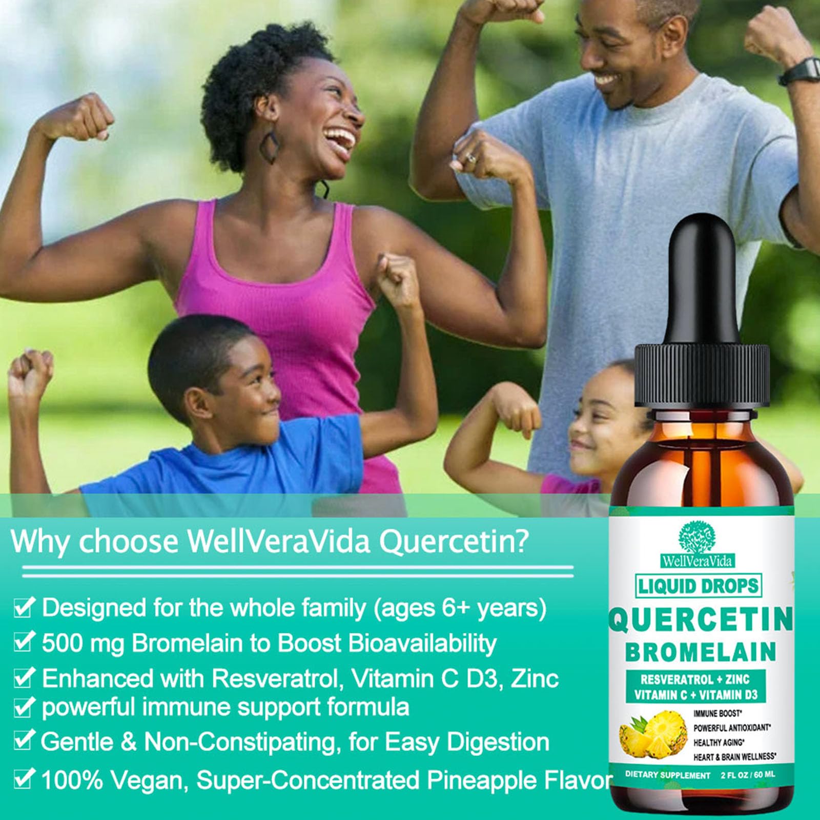 WellVeraVida etiqueta de ingredientes mostrando composición y beneficios