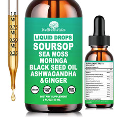 WellVeraVida producto frontal mostrando botella y marca, beneficios de dosificación rápida