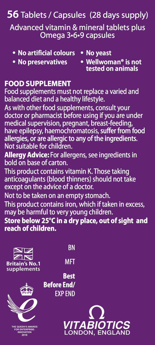 Detalle de cápsulas de omega 3·6·9 Wellwoman con brillo y textura