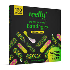 Welly curita brillando en camping para localizar heridas de noche