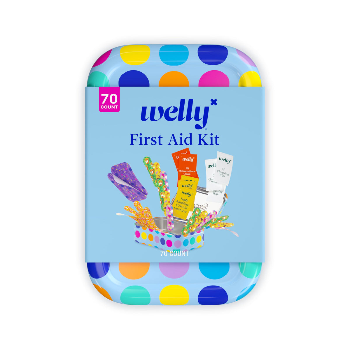 Welly botiquín metálico frontal con cierre resistente, portátil y protegido