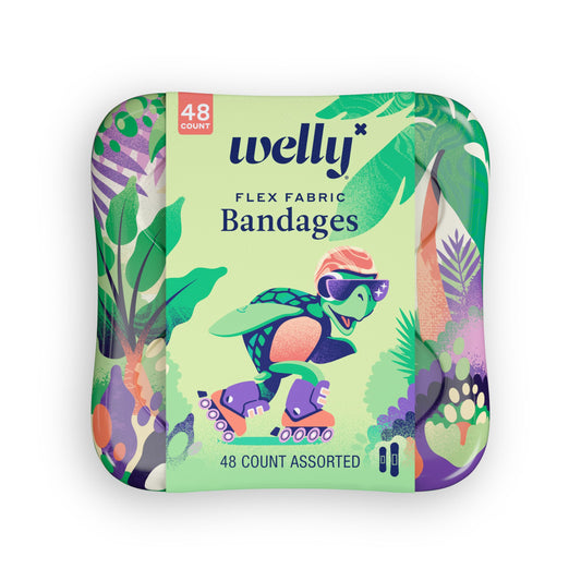 Welly lata Turtle Oasis frontal mostrando diseño y colores vibrantes