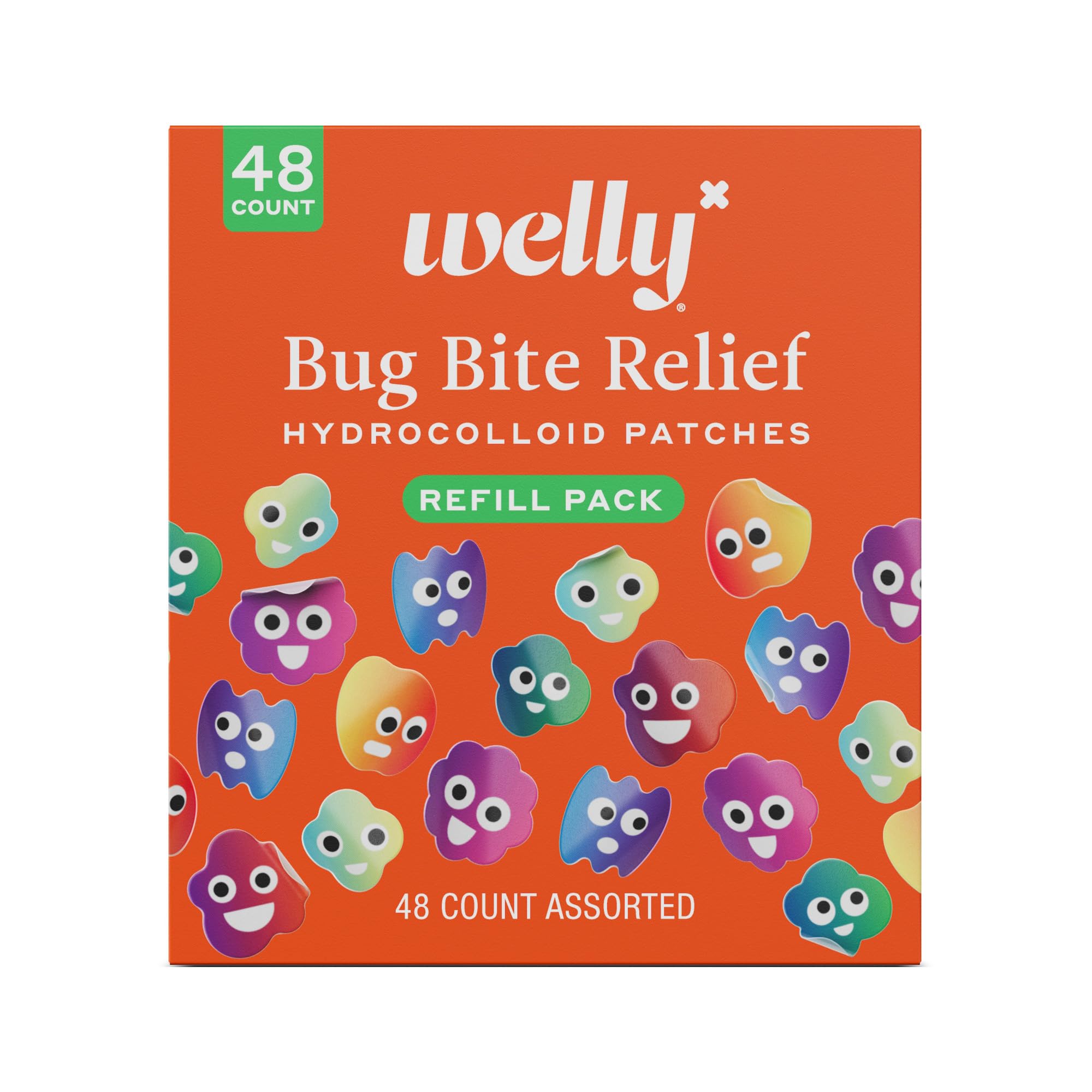 Welly caja frontal del refill de 48 parches, conveniente para recargar estuche