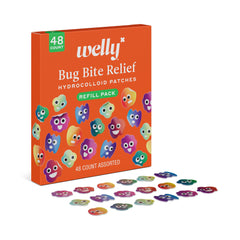 Welly caja junto a una moneda para comparar tamaño y transporte fácil