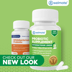 WELMATE primer plano de cápsula vegetal para textura y tamaño