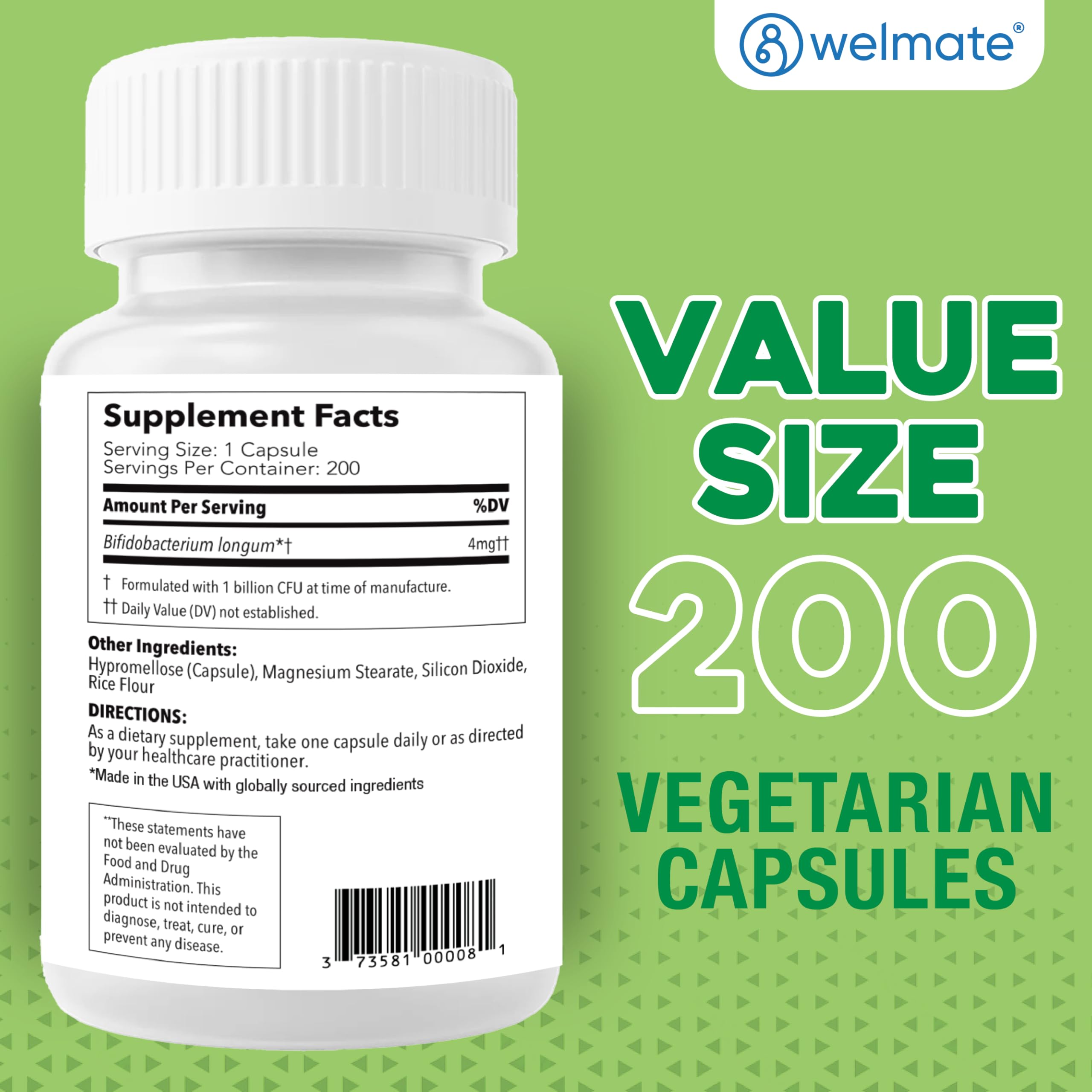 WELMATE cápsula junto a regla para apreciar tamaño real