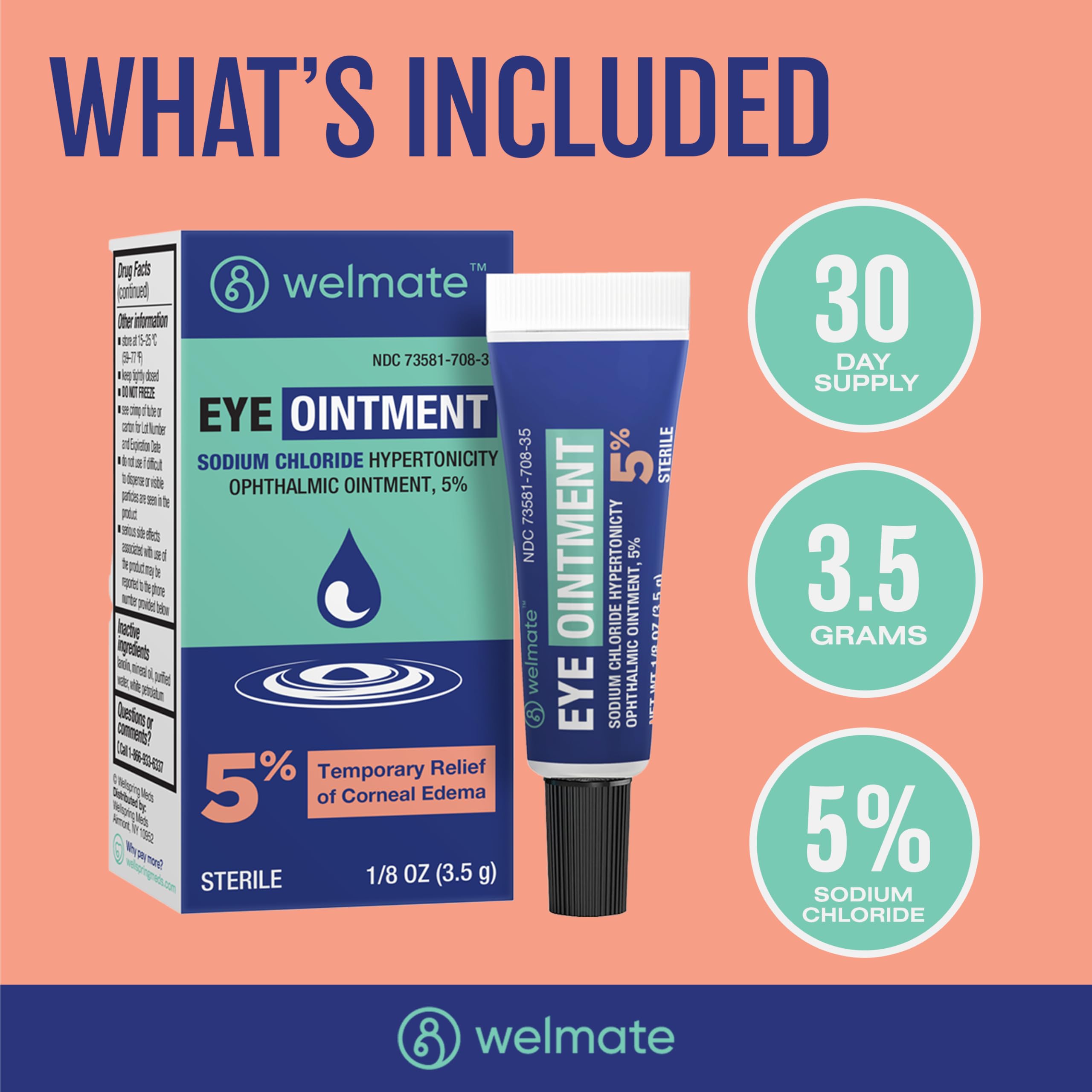 etiqueta de WELMATE con ingredientes y concentración 5% claramente legible