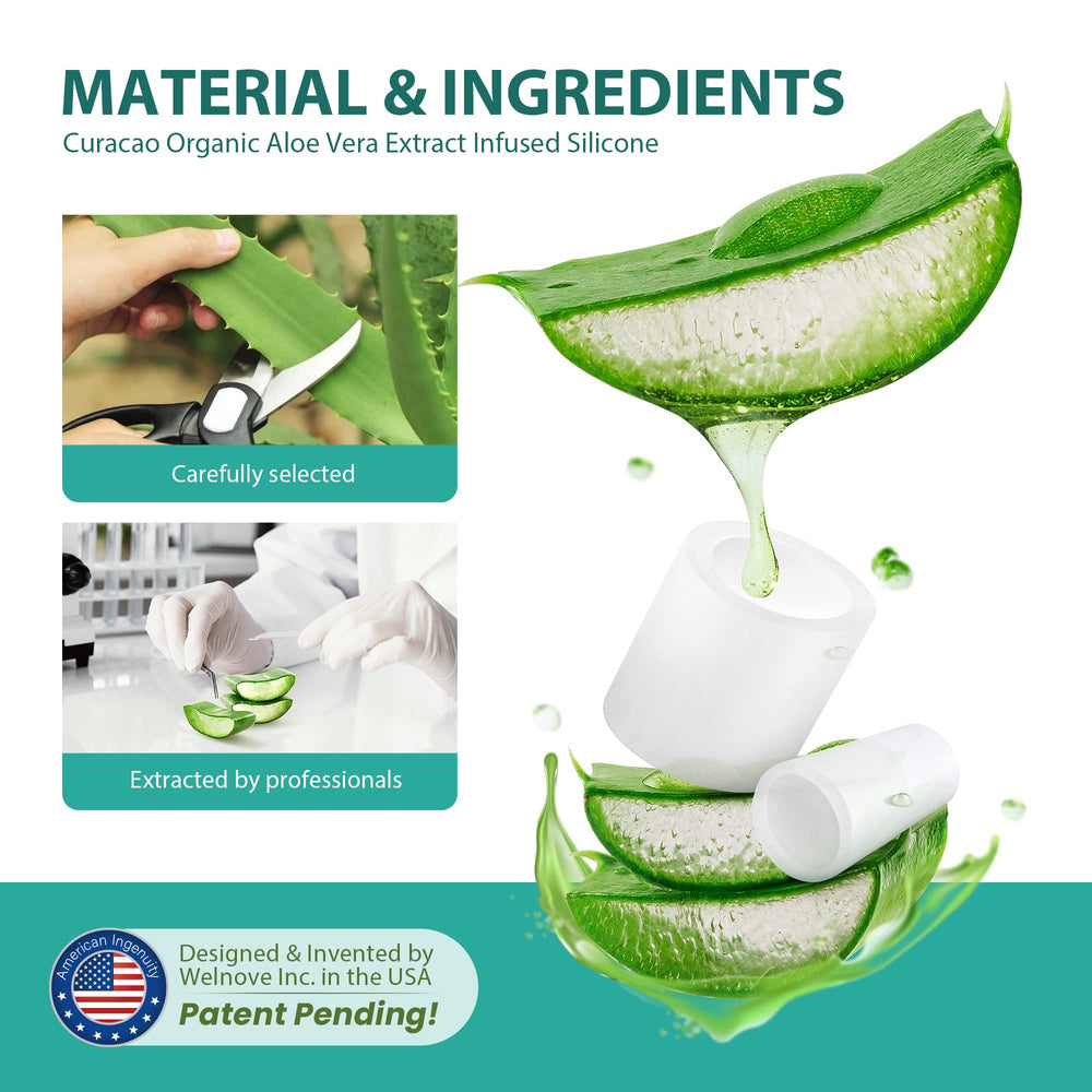 Welnove detalle de textura de gel suave que absorbe presión