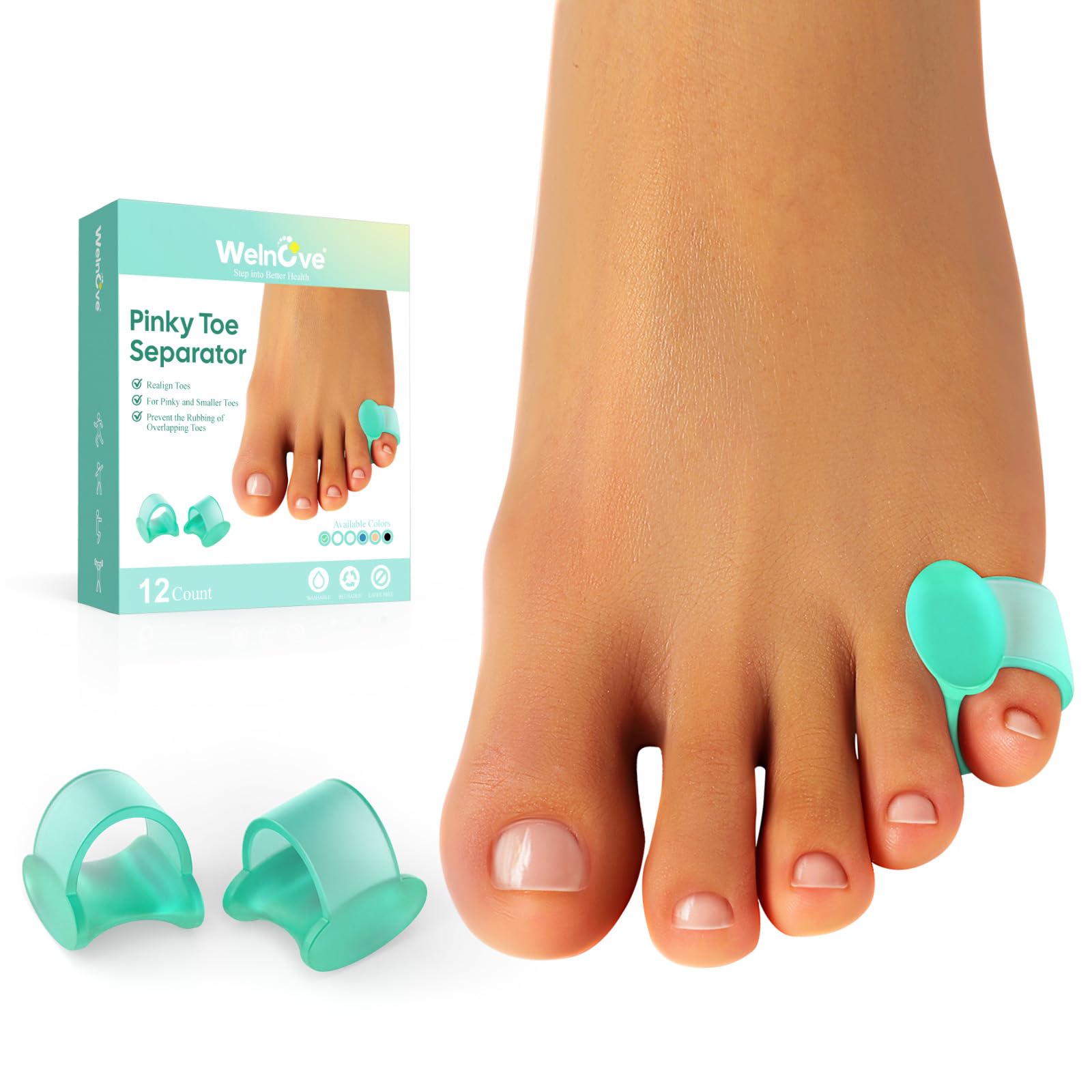 Welnove separador meñique vista frontal con acolchado protector