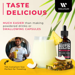 WELVIUM botella sobre tocador junto a productos de cuidado diario