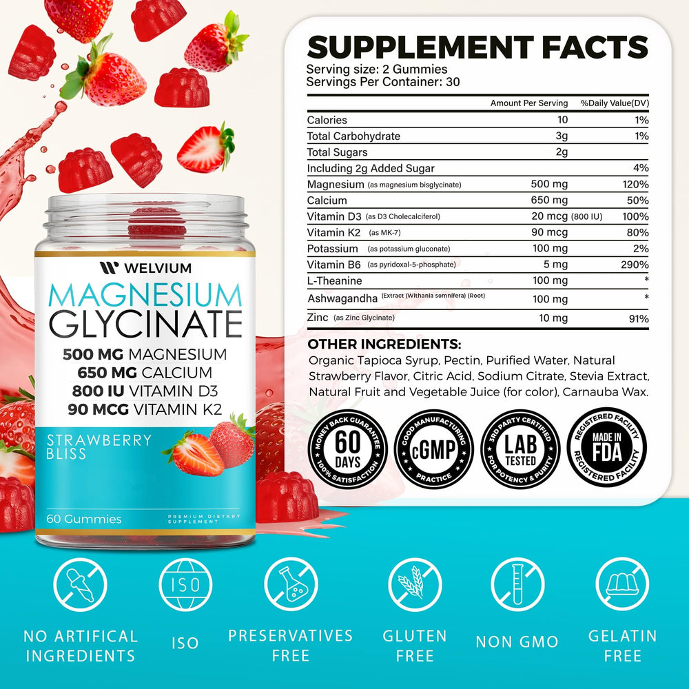 WELVIUM etiqueta de nutrientes enfocada, clarifica ingredientes clave