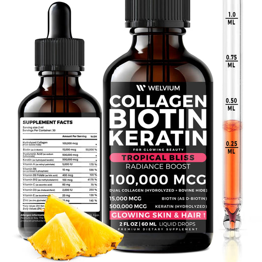 WELVIUM frente del empaque mostrando la marca y beneficio belleza