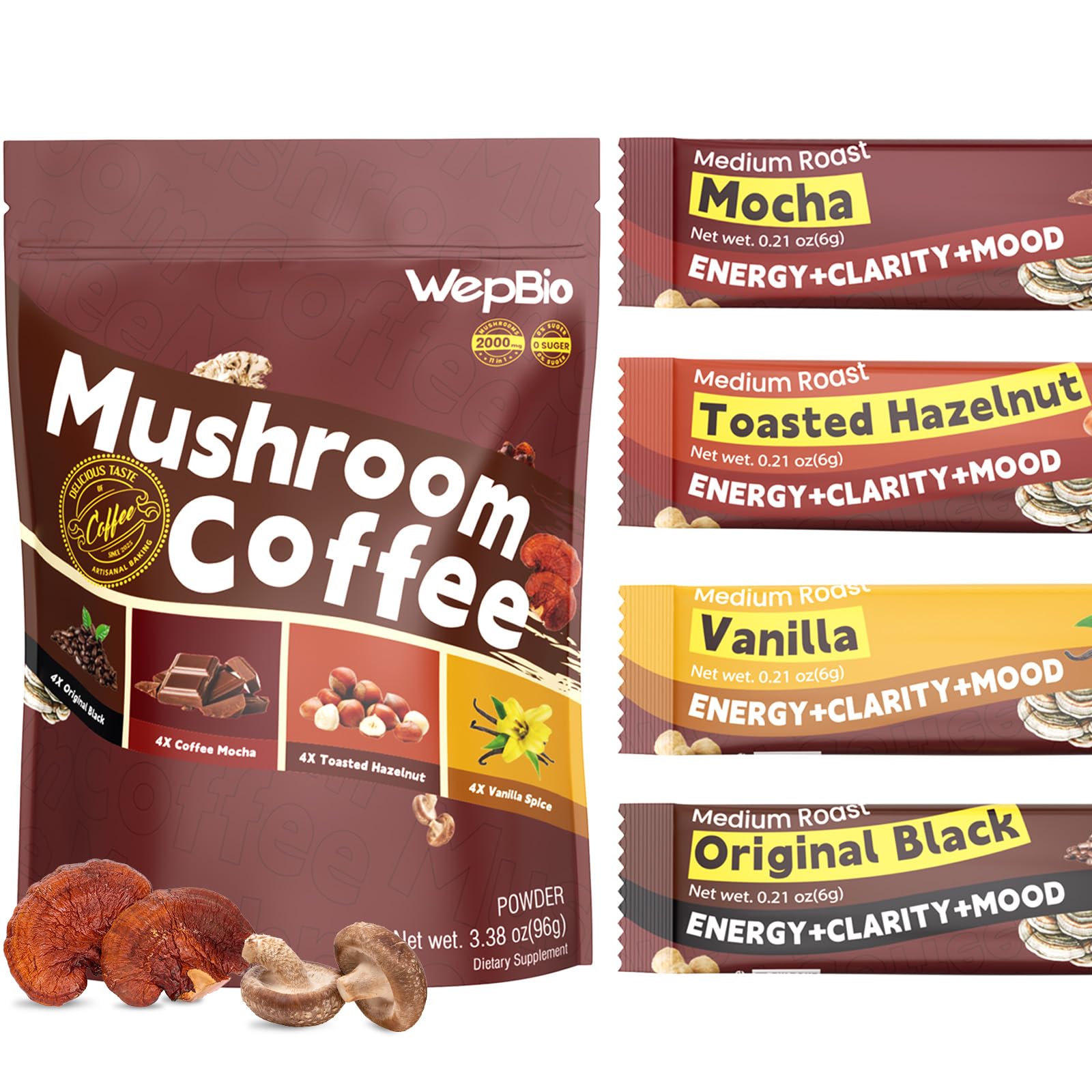 WepBio pack frontal con sobres, conveniencia para llevar