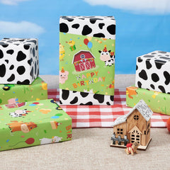 WERNNSAI papel envolviendo un regalo infantil, facilita paquetes presentables rápidamente