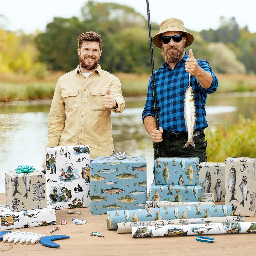 WERNNSAI mesa decorada con el papel de pesca como inspiración para fiestas temáticas